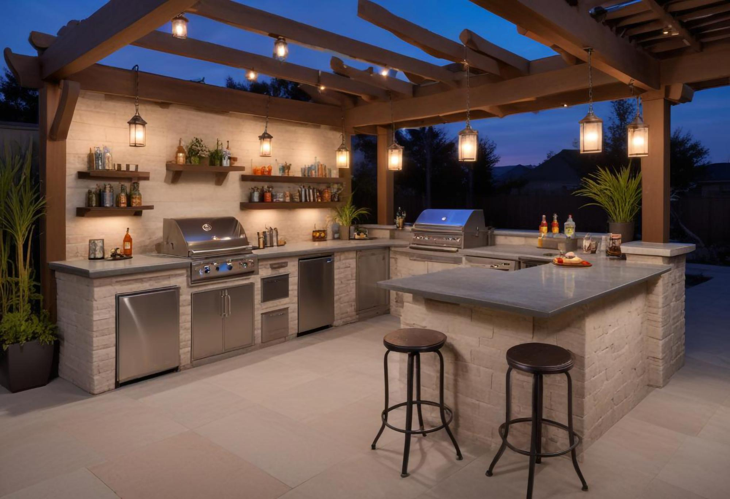 outdoor kitchen