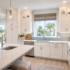 White Shaker cabinets with quartz countertops in a coastal Fort Myers kitchen