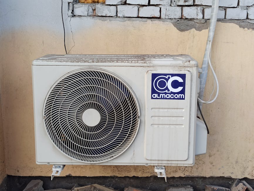 Ductless mini-split indoor air handler mounted on a garage wall in Fort Myers, Florida