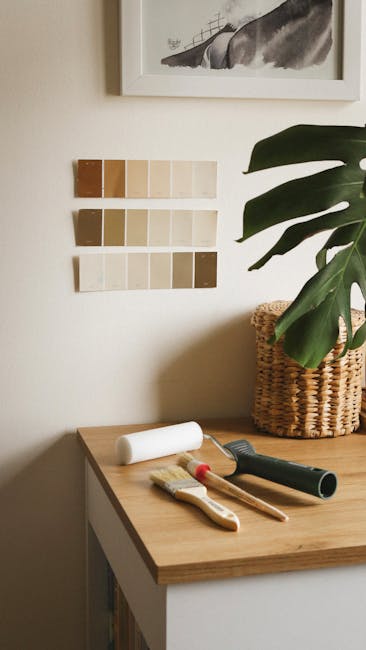 Interior living room of a Southwest Florida coastal home showing paint color samples tested in natural light