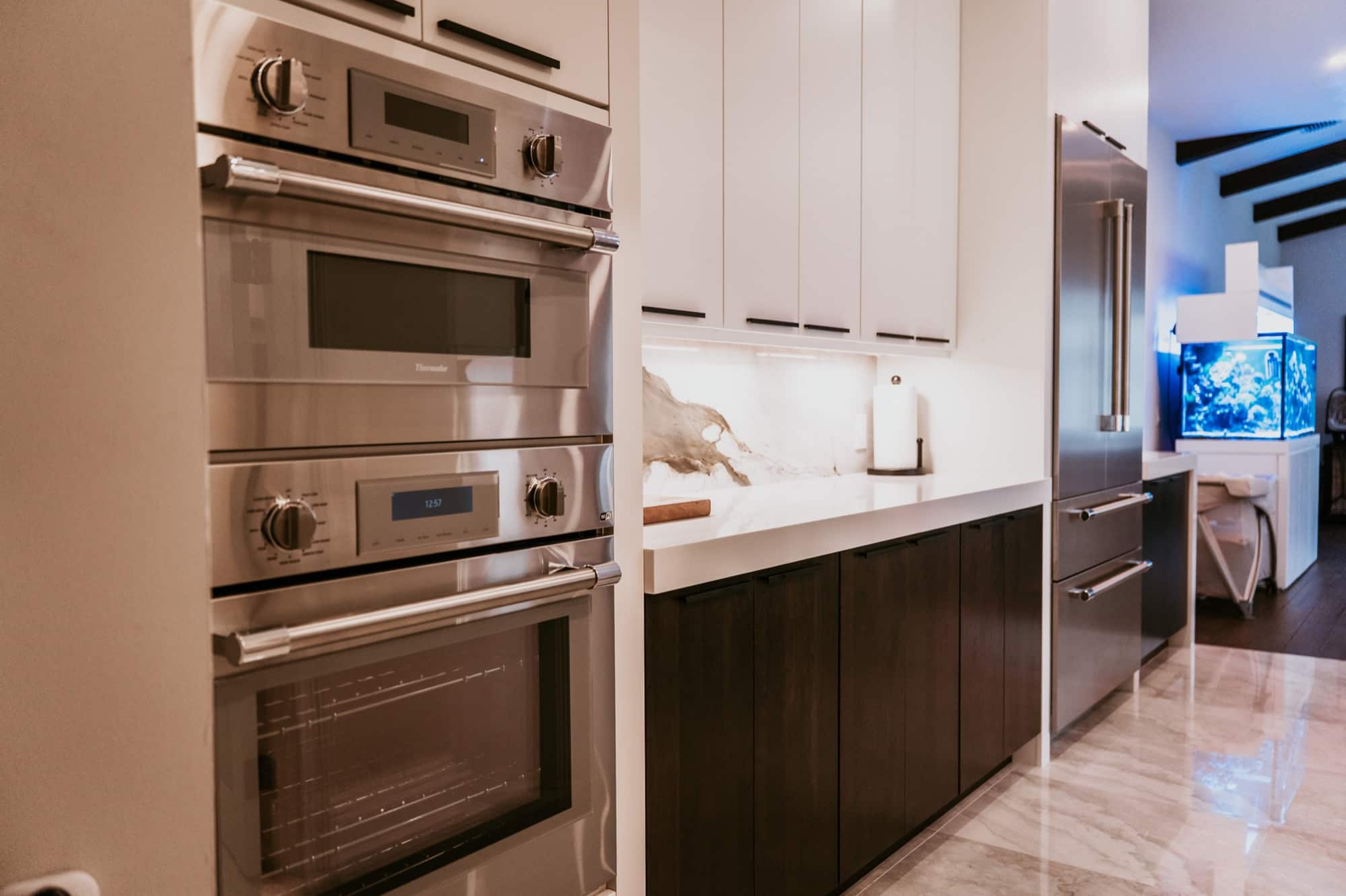 Custom kitchen remodel opening into the living space, Alliance Construction project