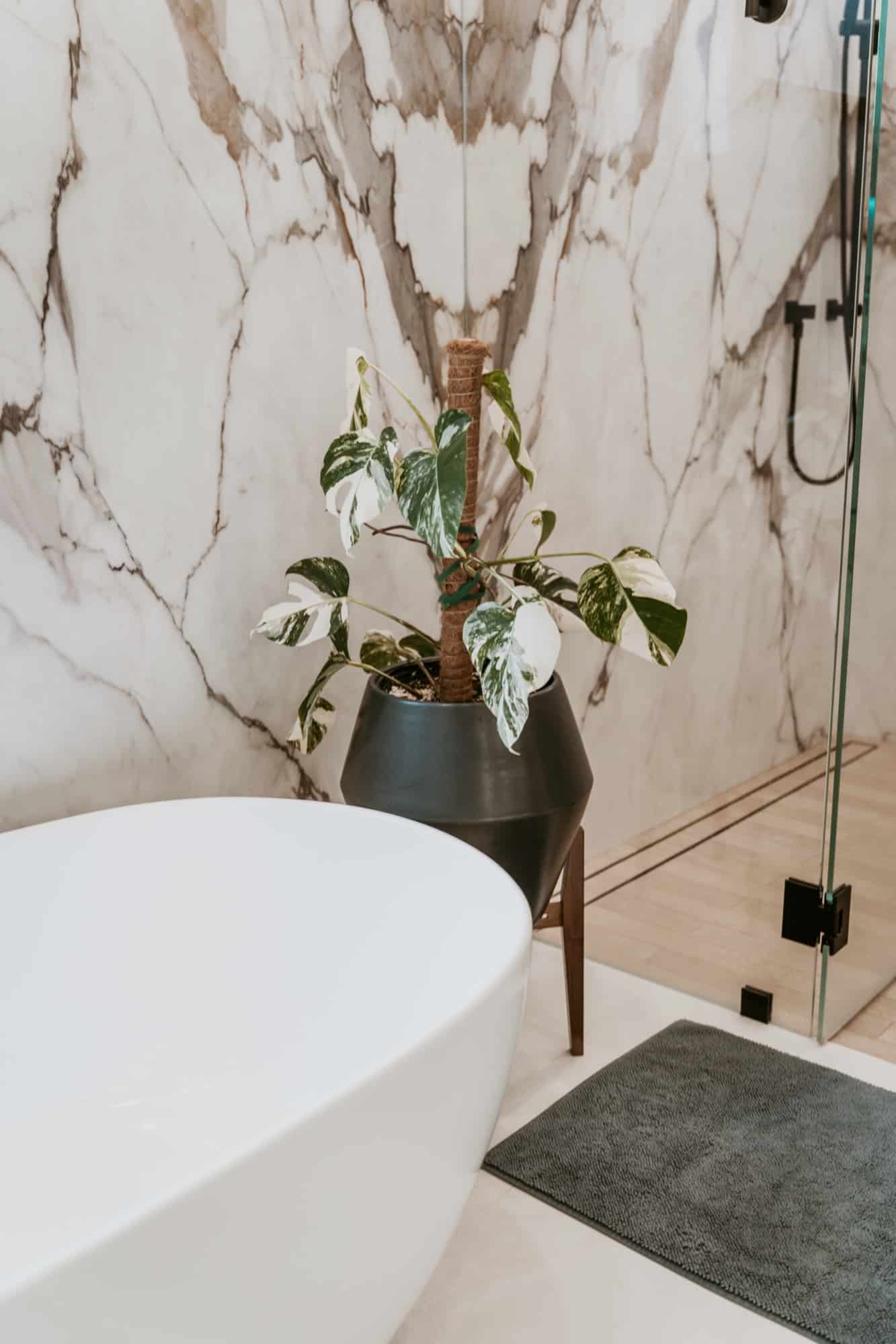 Bath: soaking tub detail. Alliance Construction remodel, Southwest Florida