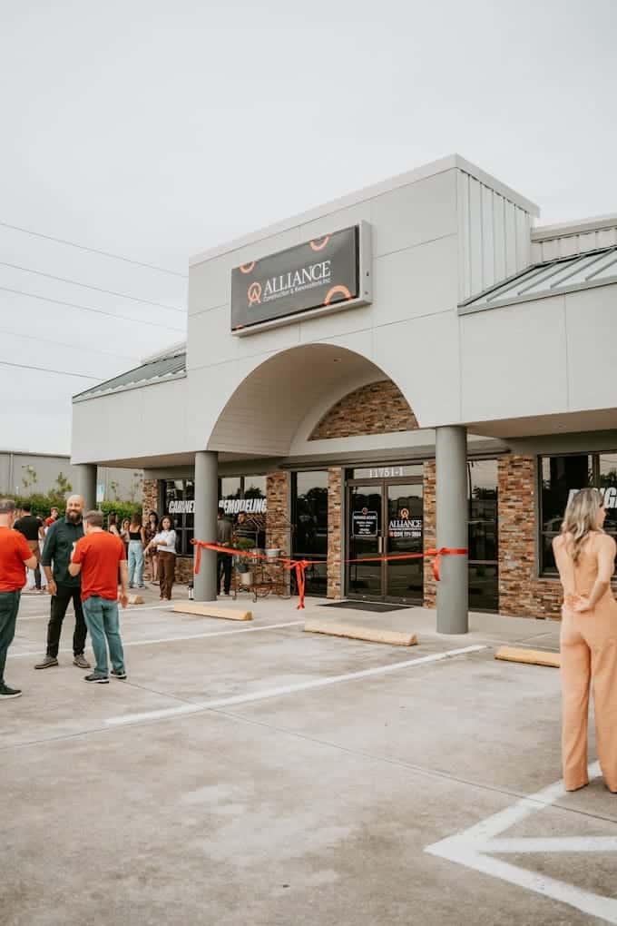 Grand opening outside the Alliance Construction showroom at 11751 Metro Pkwy in Fort Myers