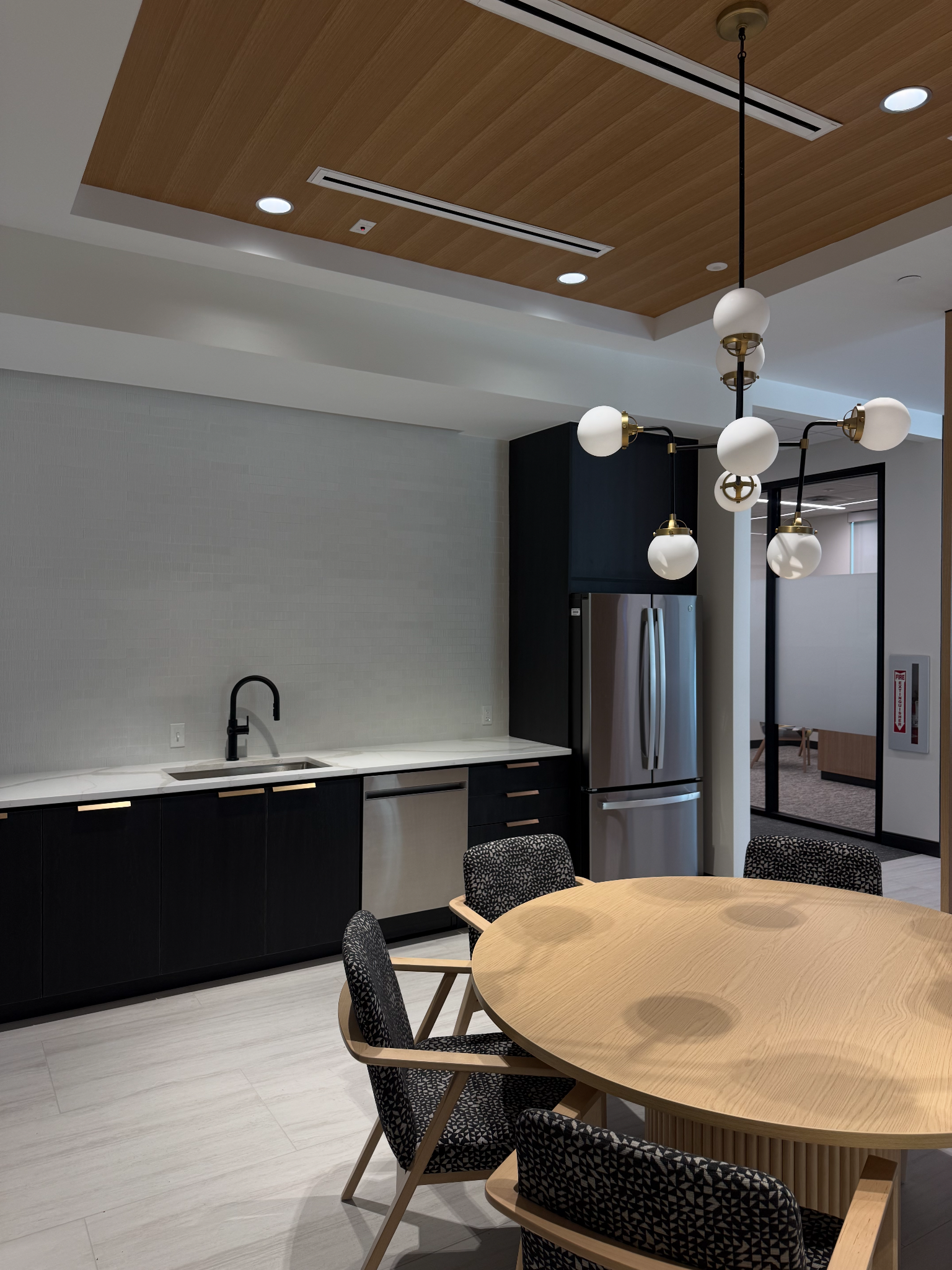 Commercial break room cabinetry in a Fort Myers office