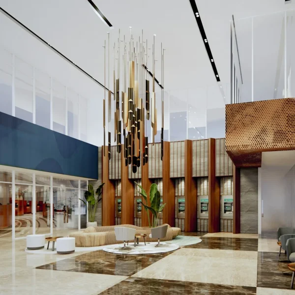 Commercial remodeling reception desk in Fort Myers FL