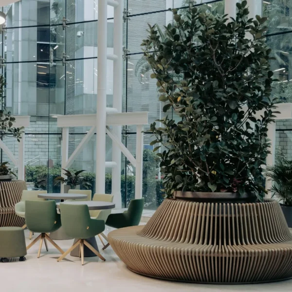 Commercial remodeling office atrium in Fort Myers FL