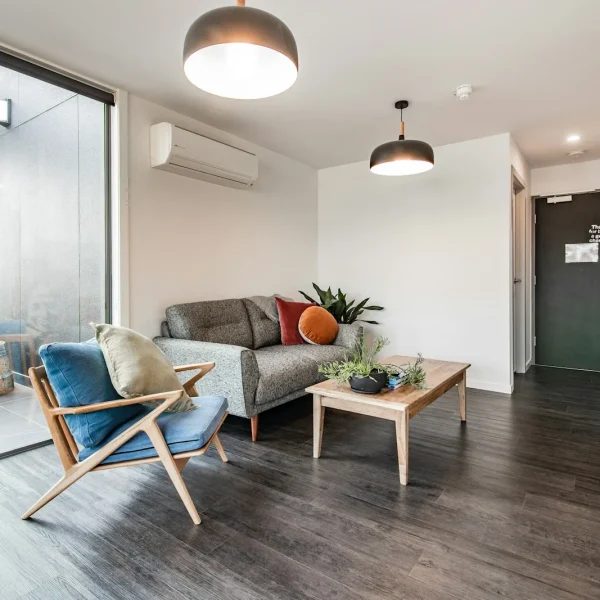 Flooring installation luxury vinyl living area in Fort Myers FL