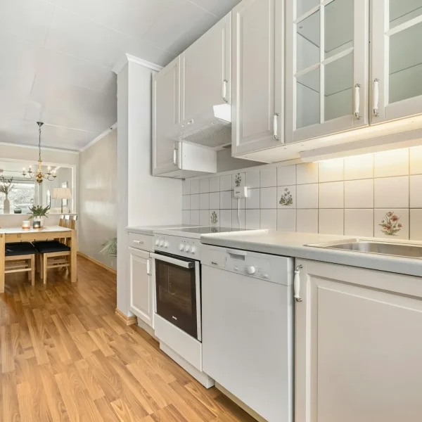 Flooring installation galley kitchen floor in Fort Myers FL